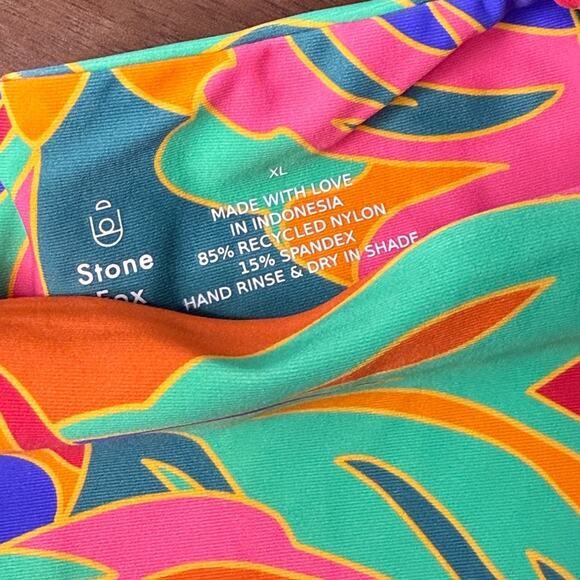 Stone Fox Swim Simone‎ Bikini Bottom in Stained Glass Print XL NWT - Picture 8 of 10